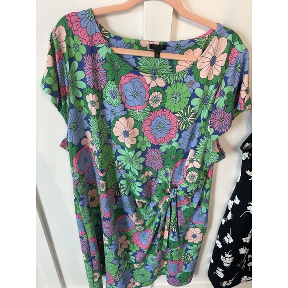 Talbots Effortless Jersey Bella Dress Plus Size 3XLP Floral Short Sleeve 2 Pack - Picture 2 of 12